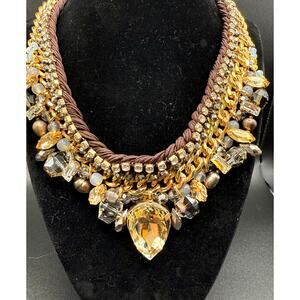 Natasha Glam Jeweled Collar Necklace